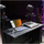 Stacion DJ DNA DJ Booth BK, strukturë çeliku e palosshme, plexiglass RGB, i zi