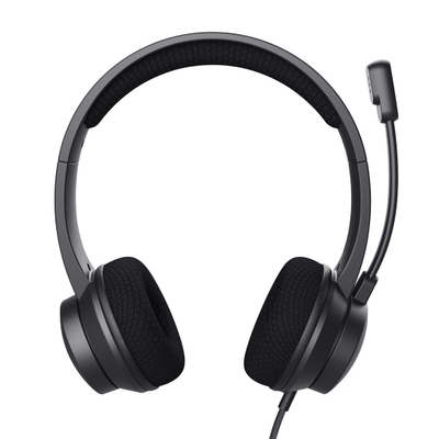 Слушалки Trust HS-260, со кабел, USB Type A, црни