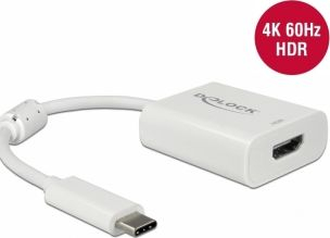 Përshtatës USB Delock USB-C në HDMI 63937, i bardhë