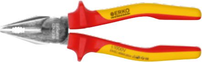 Pinca universale Erko SUN_180, 180 mm, me doreza të izoluara, kuqe verdhë