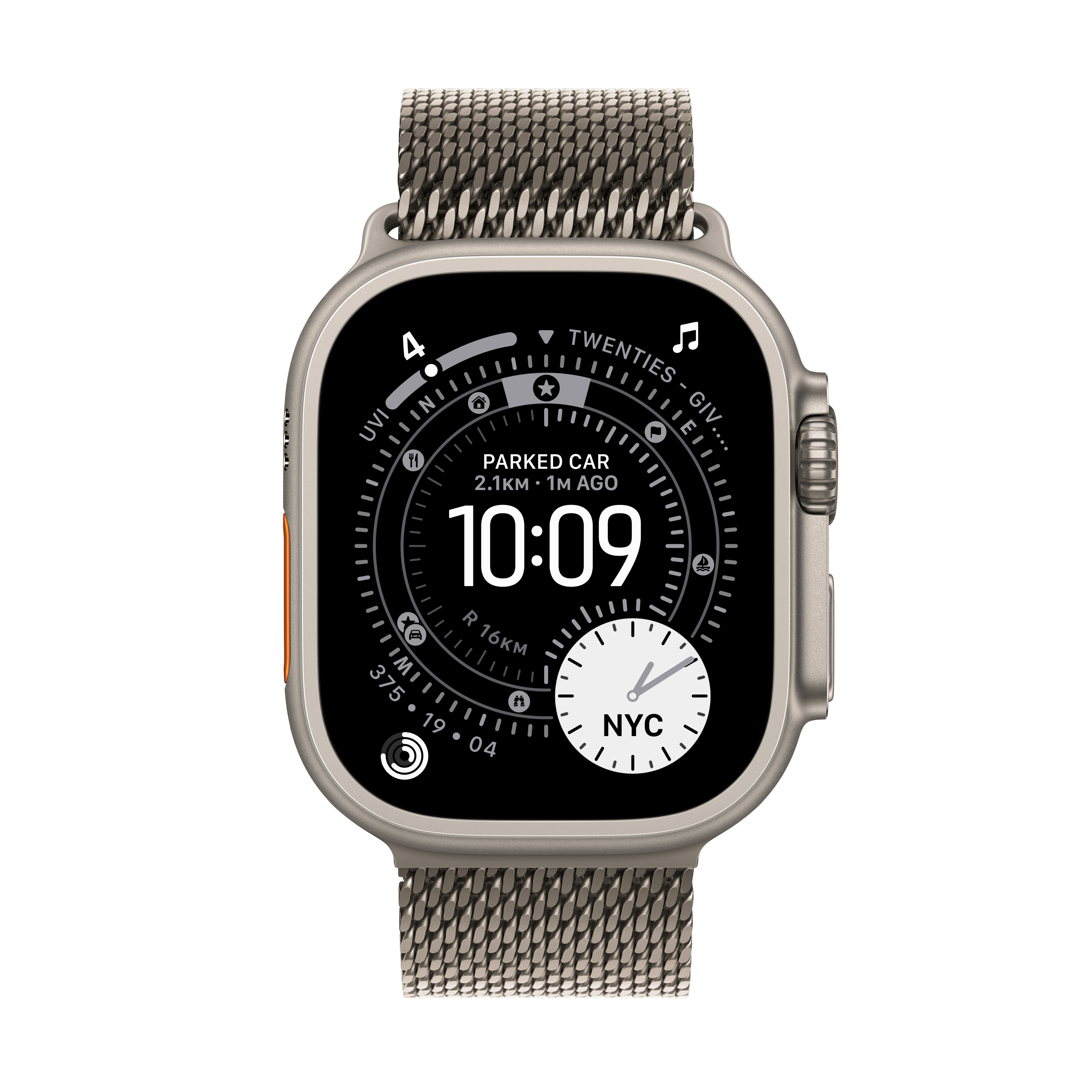 Apple Watch Ultra 3 Cellular 49mm Natural Titanium Case with Natural Titanium Milanese Loop, Medium 2