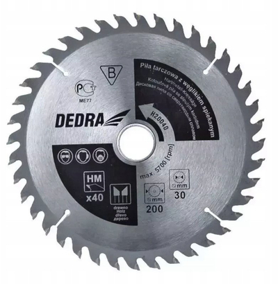 Teh rrethor për dru DEDRA Circular, 305mm, 80 dhëmbë, vrimë 30mm