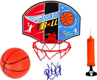 Set basketbolli pa markë, me kosh dhe top, për fëmijë, shumengjyrësh