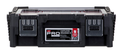 Kuti veglash Keter Tool Box 237006, 18 ndarje, kapak transparent, gri