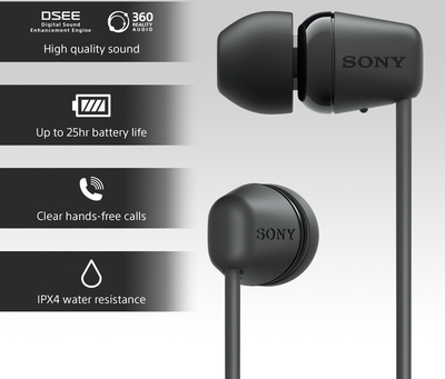 Dëgjuese Sony WI-C100, të zeza