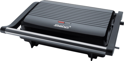 Grill kontakti Steba FG 10 Grillino, pllaka me vija, sipërfaqe jo ngjitëse, i zi bardhë