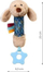 Lodër plushe BabyOno Dog with Teether Dod Willy, me fishkëllimë, me dhëmbake, shumëngjyrëshe