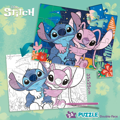 Puzzle Lisciani Lilo &amp; Stitch, 24 copa, 35 x 25 cm, shumëngjyrësh