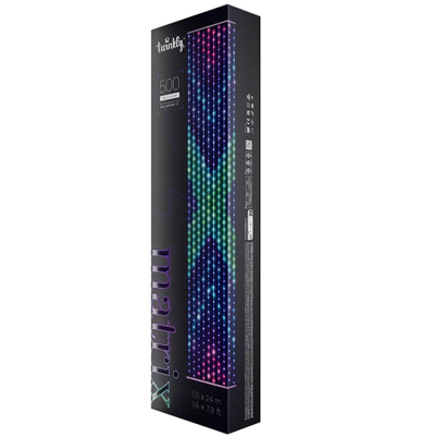 Perde drita LED Twinkly Matrix 500 RGB, 50 x 240 cm, tel transparent