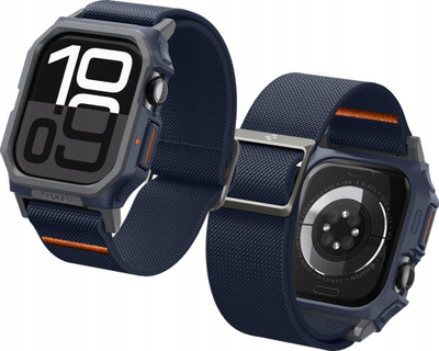 Rrip ore Spigen Lite Fit Pro për Apple Watch Series 10 46mm, poliester dhe TPU, navy blue