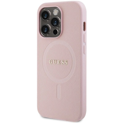 Futrollë telefoni Guess GUHMP13LPSAHMCP për iPhone 13 Pro dhe 13 6.1", me MagSafe, rozë