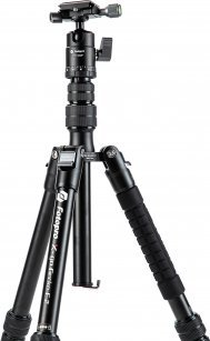 Tripod për kamerë Fotopro 58, alumin, kokë sferike, 8 kg, i zi