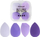 Set sfungjerë make up Donegal Blending Sponge 4345, 4 copë, me kuti, ngjyrë vjollcë