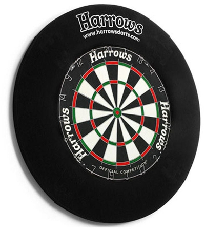 Заштитен прстен за дарт Harrows Ring 4 Piece, 4 парчиња, пена со кадифе, црн