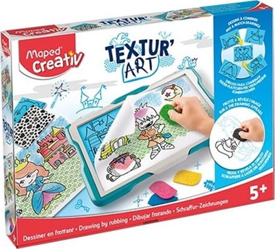 Bord kreativ për vizatim Maped Creativ Textur'Art, për gjurmim, për fëmijë