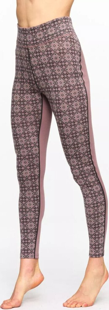 Термо хеланки за жени Kari Traa Rose Light Pant HW, мерино волна, висок струк, розова