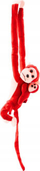 Lodër pelushi majmun me bebe Plush Monkey, 90 cm, e kuqe