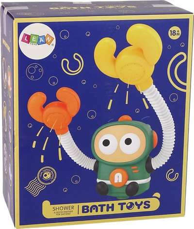 Lodër uji për banjo Cosmonaut Teddy Bear, me dush spërkatës, me kupë thithëse, shumëngjyrëshe