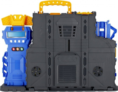 Set parkimi policie Mega Creative 502210, me makina dhe helikopter, për kalamoj 3+, blu