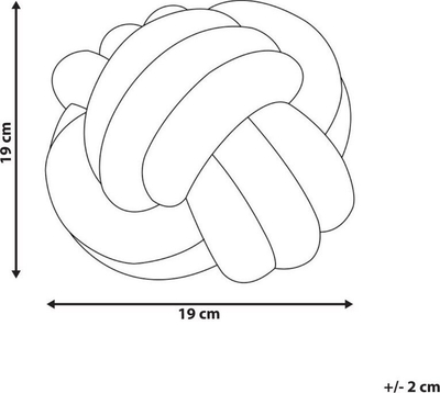 Jastëk dekorativ MALNI Boucle Knot, 19 x 19 cm, i verdhë