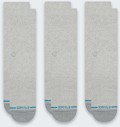 Çorape Stance Icon, paketë me 3 palë, pambuk, madhësia L, gri