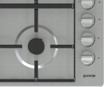 Pianurë me gaz Gorenje G640XHS, 4 zona, Wok, inox