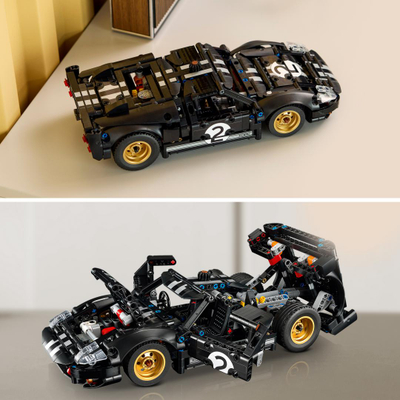 Set ndërtimi LEGO Technic 42223 Ford GT40 MK II, 793 pjesë, model gare, i zi