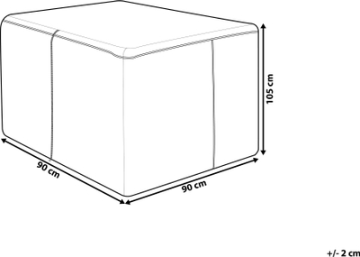 Mbrojtëse për mobilje kopshti Beliani Rain Cover, 90 x 90 x 105 cm, PVC, gri