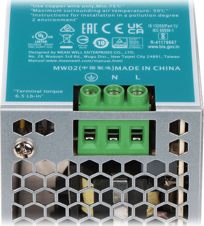 Furnizues energjie Mean Well NDR-240-24, 240W, 24V DC, për shinë DIN