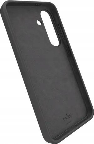 Mbështjellës telefoni Puro Silicone Cover, për Samsung Galaxy S25, silikon, i zi