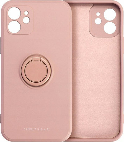 Kapak telefoni Roar Amber për iPhone 16, TPU, me unazë magnetike, i zi