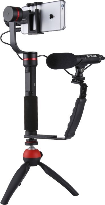 Универзална рачка Puluz PULUZ Handle, алуминиум, монтирање 1/4\", црна