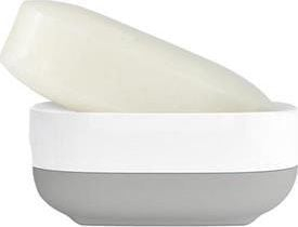 Sapunore Joseph Joseph Slim Standing Soap Dish, plastike, kundra rrëshqitjes, e bardhë me gri