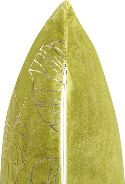 Jastëk dekorativ Beliani DELICIOSA, set 2 copë, kadife, 45 x 45 cm, jeshile e hapur