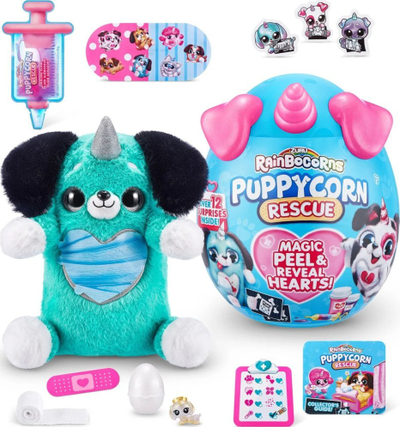 Lodër surprizë ZURU Rainbocorns Puppycorn Rescue, set shpëtimi qenushi, për fëmijë 3+