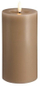 Qiri LED dekorativ Moods & More Pillar Candle Melted Sand, timer, 74x150mm, ngjyrë rëre