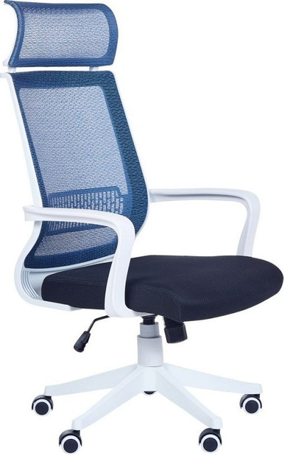 Karrige zyre ergonomike Office, shpinë rrjetë, lartësi e rregullueshme, blu me të zezë