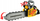 Играчка моторна пила Power Tools Conquering, пластична, за деца, жолто сива
