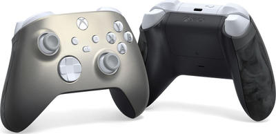 Gamepad Microsoft Xbox QAU-00040, me kabllo edhe wireless, i përputhshëm me Xbox edhe PC, gri metalik