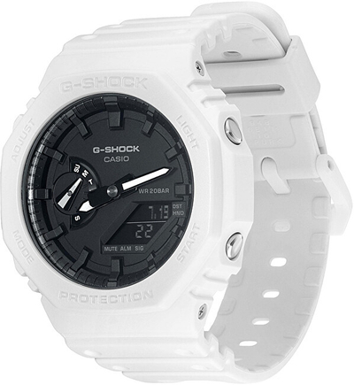 Orë për meshkuj Casio, e bardhë