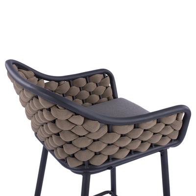 Karrige bar KADE HM5715, kornizë metalike, 54x54x103 cm, bezhë