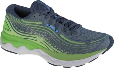 Atlete vrapimi Mizuno Wave Skyrise 4 M për burra, gri me jeshile