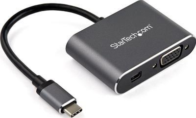 Adapter video USB C StarTech, Mini DisplayPort 4K 60Hz, VGA 1080p, gri