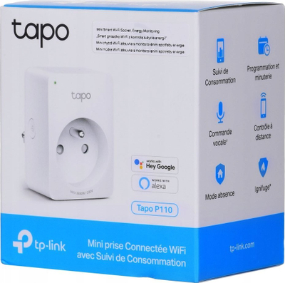 Prizë smart TP-Link Tapo P110, Wi-Fi, set 2 copë, e bardhë