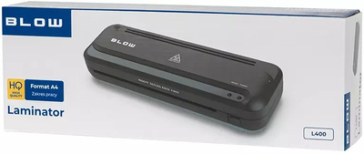 Laminator dokumentesh Blow L400, format A4, modalitet i nxehtë dhe i ftohtë, i zi