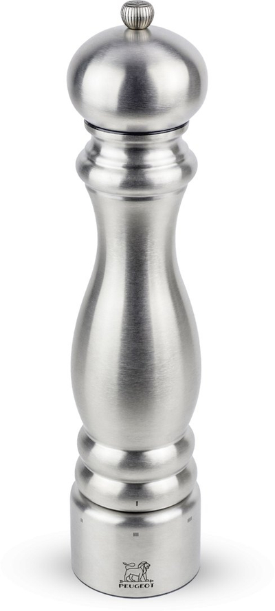 Mulli kripëje edhe piperi Peugeot Paris Chef, set, inoks, ngjyrë argjend