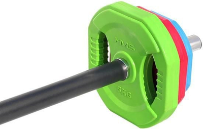 Set barbel HMS SBP20, 20 kg, për Body Pump, shumëngjyrësh