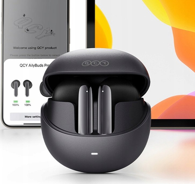 Kufje pa tela QCY HT10 AilyBuds Pro Plus, ANC, Hi Res Audio LDAC, bluetooth 5.3, të bardha