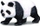Фигура играчка Collecta Giant Panda, големина S, бела и црна
