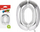 Balona dekorative MFP numri 0, folje 75 cm, set 12 copë, ngjyrë argjendtë